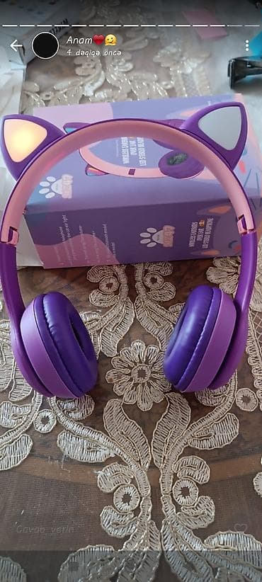 Məhsul: LED işıqlı pişik qulaqlı simsiz quulaqcıq - Rəng: Bənövşəyi lalafo.az -da Məhsul: LED işıqlı pişik qulaqlı simsiz quulaqcıq - Rəng: Bənövşəyi