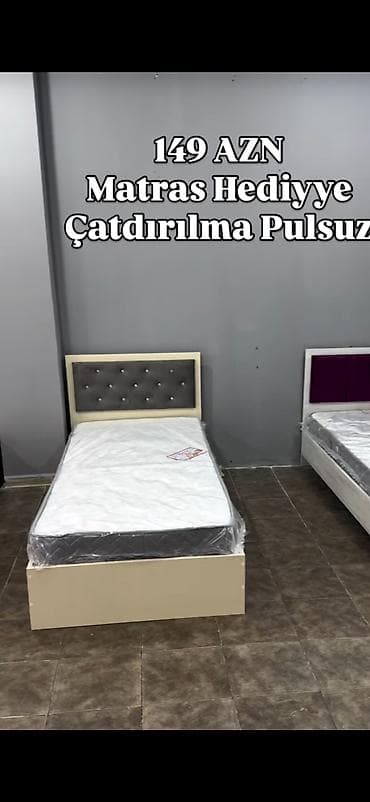 matras uşaq ucun: Tək nəfərlik çarpayı – matras daxil - Ölçü: standart tək nəfərlik - — 1