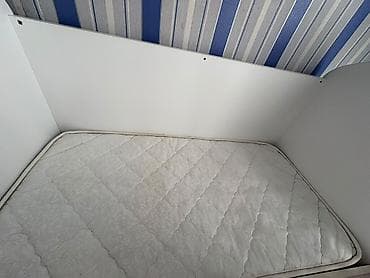 doşey: Ağ rəngli uşaq beşiyi – şkaflı və çekmecəli model Cox az istifade — 2