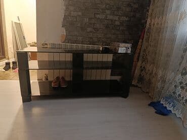 Mətbəx mebeli: Düz TV altlığı, Polkalı, Şüşəli — 2