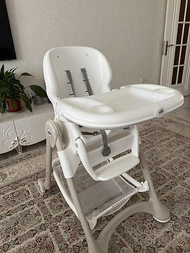 Oyuncaqlar: Uşaq yemək stulu – çoxfunksiyalı, tənzimlənən model - Rəng: ağ/bej - — 2
