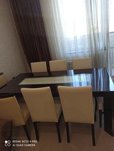 acilib baglanan stollar: Masa + 8 eded stul — 4