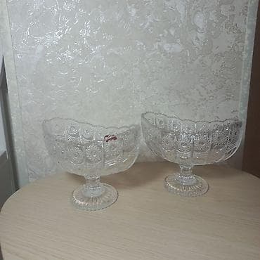 Tort və şiriniyyat qabı, rəng - Ağ, Şüşə — 1