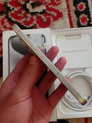 en ucuz televizorlar: IPhone 15 Pro, 128 GB, Ağ — 4