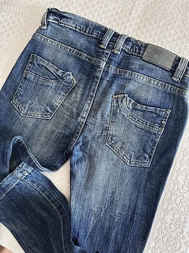 deri salvar: Uşaq üçün “Slim Fit” cins şalvar - Model: Slim Fit, dar kəsim - Rəng — 4