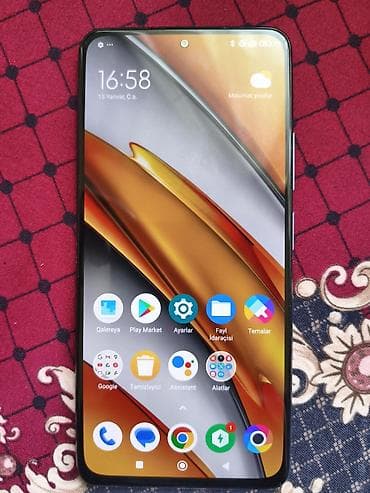 sony cyber shot 12.1: Poco F3, 128 GB, rəng - Mavi, Barmaq izi — 1