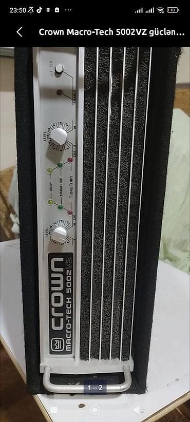 Crown Macro-Tech 5002VZ gücləndirici - Professional səhnə və