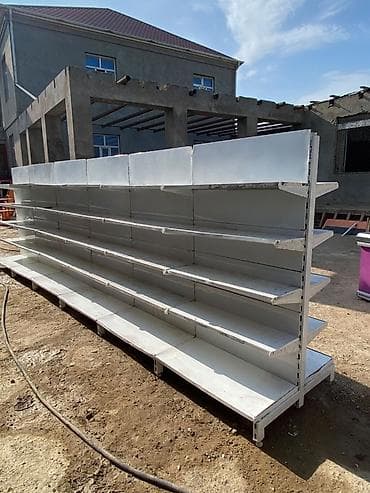Mağaza üçün iki tərəfli metal rəf sistemi - Material: tam metal — 3