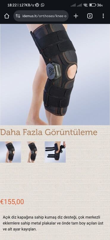 diz qoruyucu: Tənzimlənən diz ortezi – 2 eded Almanya istehsalidi azerbaycan manati — 1