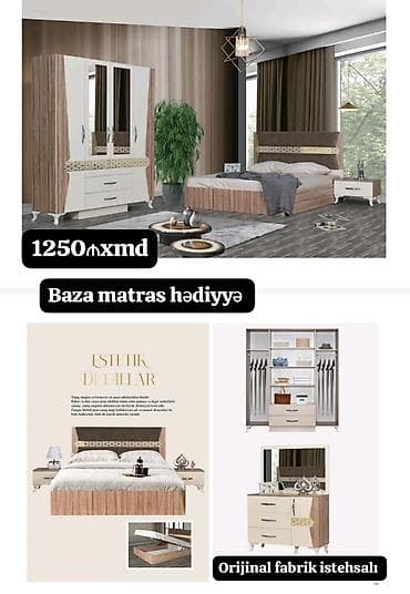 Yataq otağı dəsti – orijinal fabrik istehsalı Komplekt: - Yataq