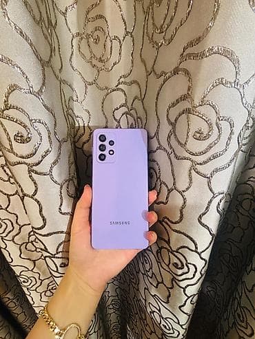 Samsung Galaxy A52, 128 ГБ, цвет - Фиолетовый, Отпечаток пальца
