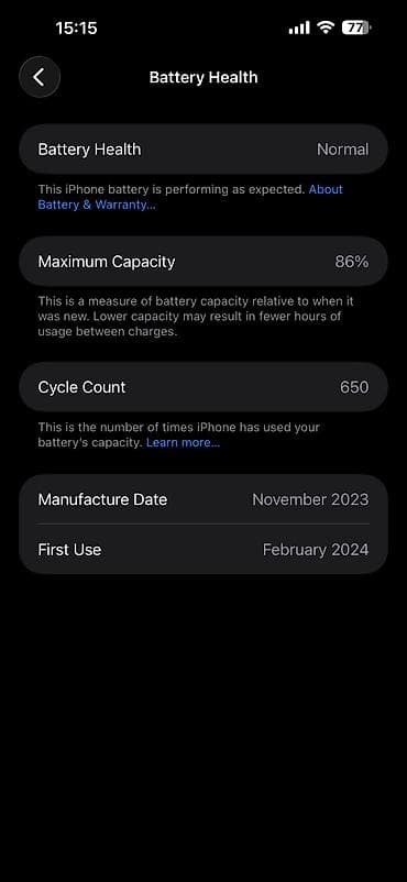 max co: IPhone 15 Pro Max, 256 GB, Natural Titanium, Barmaq izi, Face ID, Simsiz şarj — 5