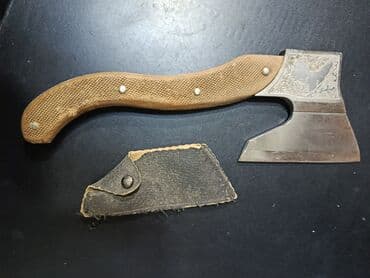 qazma baltası: İşlənmiş Ovçu baltası, Paslanmaz polad, Ünvandan götürmə — 1