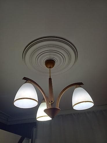 Çılçıraq, 3 lampa, Taxta