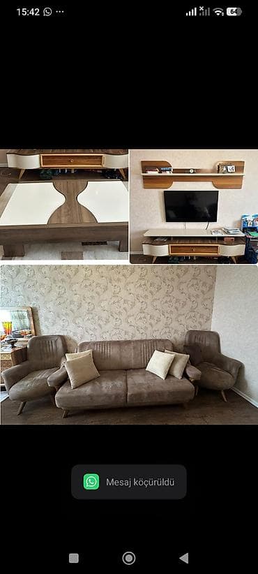 *ZB* *DIVAN 2KRESLO+TV STEND+JURNALNI* Qiymət *550 AZN* ünvan