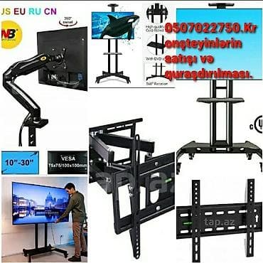 düz tv: Kronşteyinlərin satışı və divara yığılması. Bütün televizorlar üçün — 2