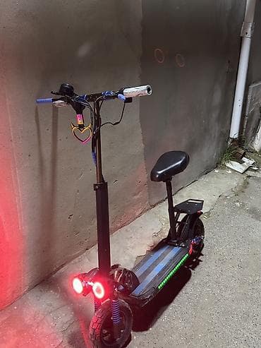 elektirik samakat: Elektrik skuter – oturacaqlı, güclü işıqlanma ilə Xüsusiyyətlər: - Ön — 1