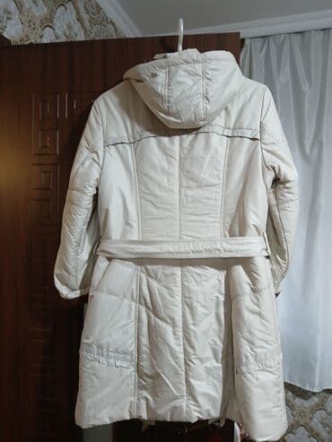 qadın üçün toxunma kardiqanlar: Qadınlar üçün qışlıq palto/kaban - Rəng: krem, tünd qəhvəyi detal və — 2