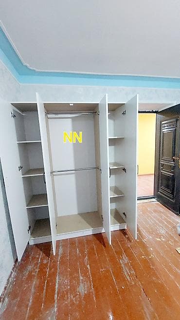 rif mebel: 4 qapılı, Güzgülü, Ağ, Digər material, Açılan, Düz dolab — 2