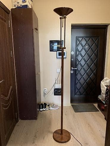 demirov sekilleri: Torşer tipli döşəmə lampası - Material və dizayn: Taxta teksturalı — 5