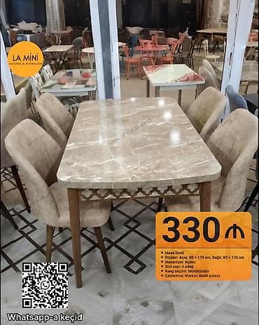 Qonaq otağı üçün, Açılan, Oval masa, 4 stul lalafo.az -da Qonaq otağı üçün, Açılan, Oval masa, 4 stul