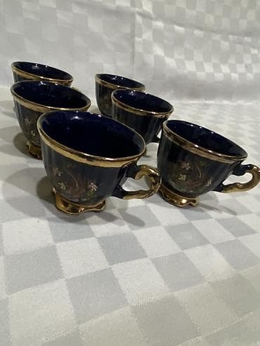 goy sekilleri: Çay dəsti, rəng - Göy, Keramika, 6 nəfərlik — 3