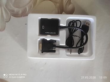 VGA to HDMI adapter kompüteri monitor ya da telefizora qoşmaq üçün dü