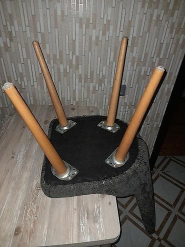 masası: Mətbəx üçün, İşlənmiş, Qatlanan, Dördbucaq masa, 2 stul — 5