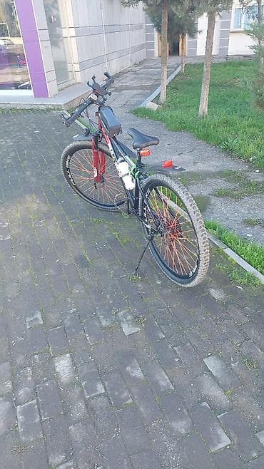 velosipedi: FULL BIKE dağ velosipedi - Çərçivə: yüngül lehimli, qara/qırmızı rəng — 3