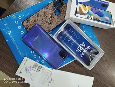 Компьютеры, ноутбуки и планшеты: Samsung Galaxy A21S, 32 ГБ, цвет - Голубой, Две SIM карты — 4