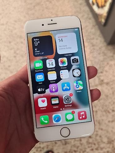 IPhone 6s, 64 GB, Rose Gold, Barmaq izi