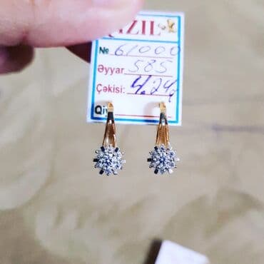 qizilin qrami qiymeti 2020: Sırğa, Pandora, Sarı qızıl, 585 Əyar, 424 g — 7