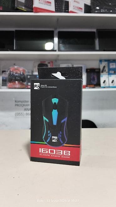 R8 I603B “Glowing Gaming Mouse” - Rəngli işıqlandırma (Brilliant