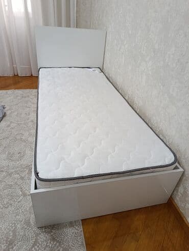 2 qatlı yataq: Təknəfərlik çarpayı, Matras ilə, Siyirməsiz — 1