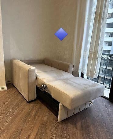 Divanlar: Di̇van-kravat, Açılan, Vеlur parça, Çatdırılma yoxdur — 1