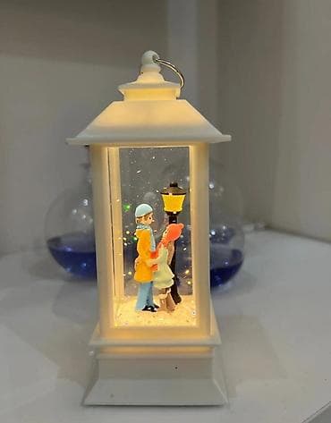 Картины и портреты: LED işıqlı dekorativ fənər – “Romantik qış səhnəsi” - Klassik ağ — 3