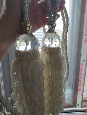 бабочки для декора: Teze gozel damla formada muncuklarla bezedilmiş perde aksesüarları — 3