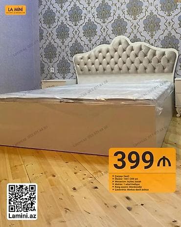5 10 taxtalar: İkinəfərlik çarpayı, Bazalı, Matras ilə, Siyirməsiz — 1
