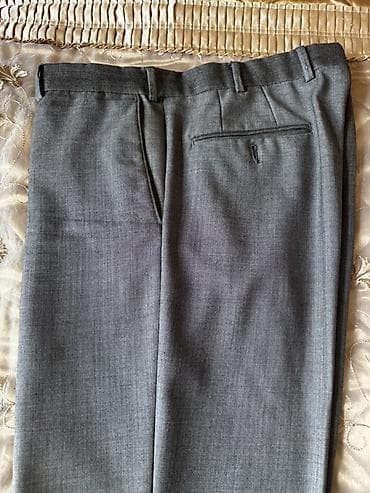 salvarlar: Kişi klassik şalvarı – Denti - Rəng: boz (klassik ofis tonu) - Parça — 2