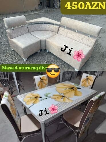 mətbəx masa desti: Künc divan və masa desti — 1