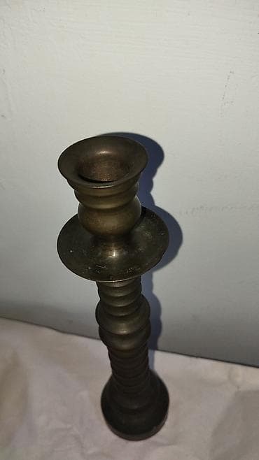 ev saat: Bürünc şamdan - Material: tam metal (bürünc tərkibli görünüş, tünd — 2