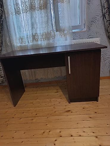 Düz masa, Polkalı, Siyirməsiz, MDF, Zəmanətsiz — 1