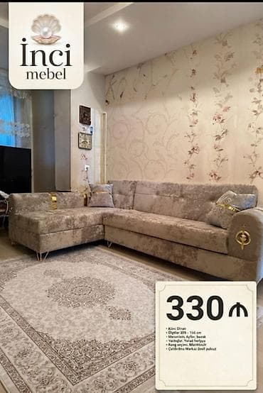 Ev üçün mebel: Künc divan, Yeni, Açılan, Bazalı, Parça, Şəhərdaxili pulsuz çatdırılma — 1