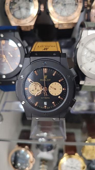 Hublot tərzində avtomatik kişi qol saatları - Korpus: Qara və ya — 7