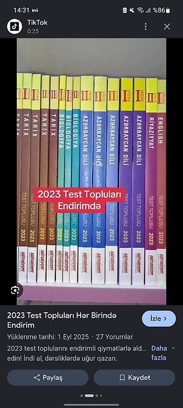 kitab şkafi: 2023 Test Topluları – Abituriyent nəşr
razılaşma yolu ilə — 1