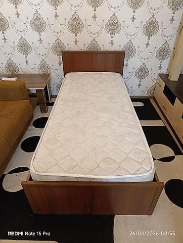 qatlanan yataq: Təknəfərlik çarpayı, Bazalı, Matras ilə, Siyirməsiz — 6