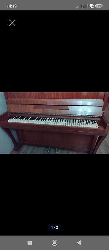 piano satisi elanlari: Upright pianino - Klassik vertikal (upright) pianino, ağac fakturalı — 1