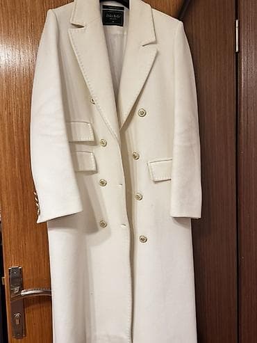 ağ palto: Ağ rəngli, klassik stil qadın palto COX KEYFIYETLI VE ELEGANT PALTODUR — 4