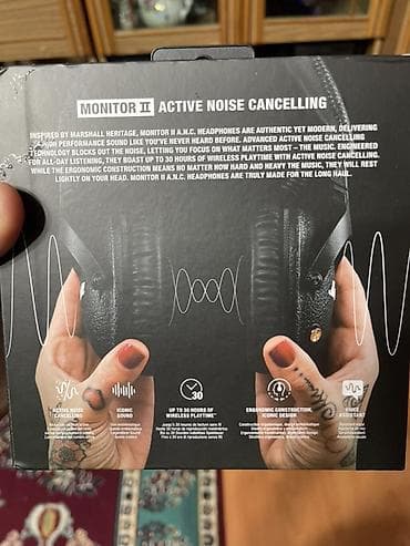 iphone 7 telefonunu al: Marshall Monitor II A.N.C. – aktiv səs-küyə nəzarətli Bluetooth — 3