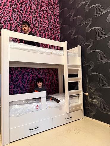 Oğlan və qız üçün, Yeni, Çarpayı, Matras ilə, Siyirməli, Laminat — 2